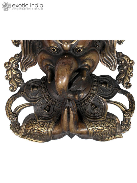 13" Namaskar Ganesha Face from Nepal