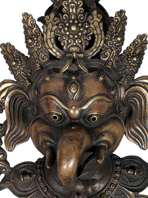 13" Namaskar Ganesha Face from Nepal