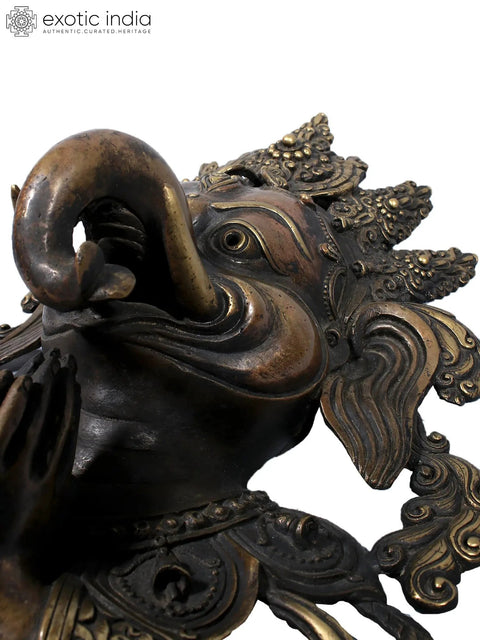 13" Namaskar Ganesha Face from Nepal