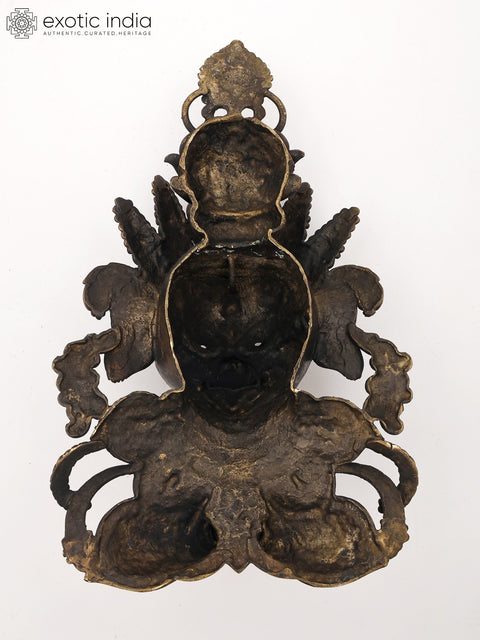 13" Namaskar Ganesha Face Wall Hanging from Nepal