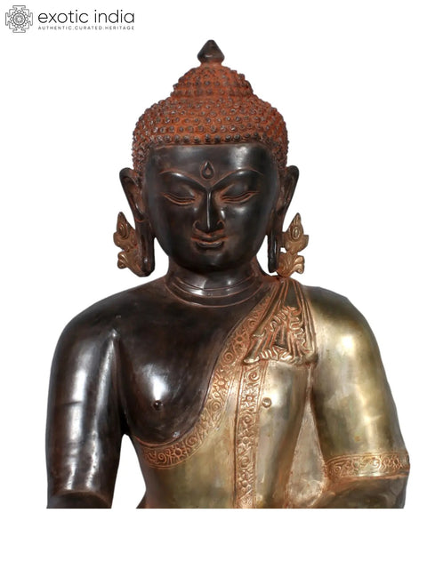20" Bhumi-Sparsha Buddha in Brass