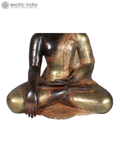 20" Bhumi-Sparsha Buddha in Brass