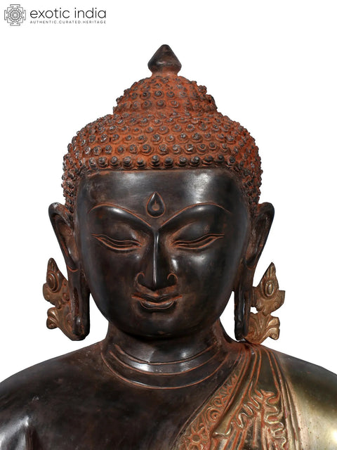 20" Bhumi-Sparsha Buddha in Brass