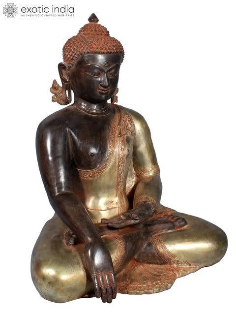 20" Bhumi-Sparsha Buddha in Brass