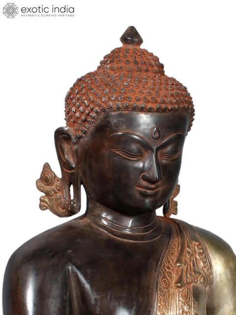 20" Bhumi-Sparsha Buddha in Brass