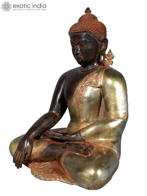 20" Bhumi-Sparsha Buddha in Brass