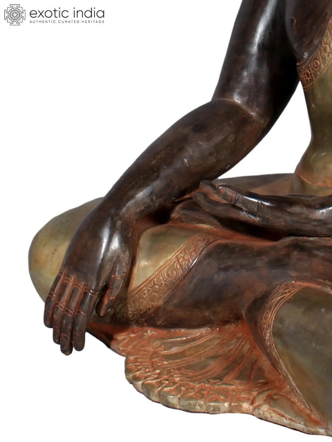 20" Bhumi-Sparsha Buddha in Brass