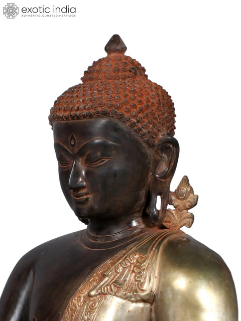 20" Bhumi-Sparsha Buddha in Brass