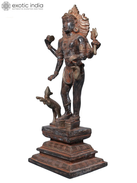 14" Bhairava Shiva in Brass