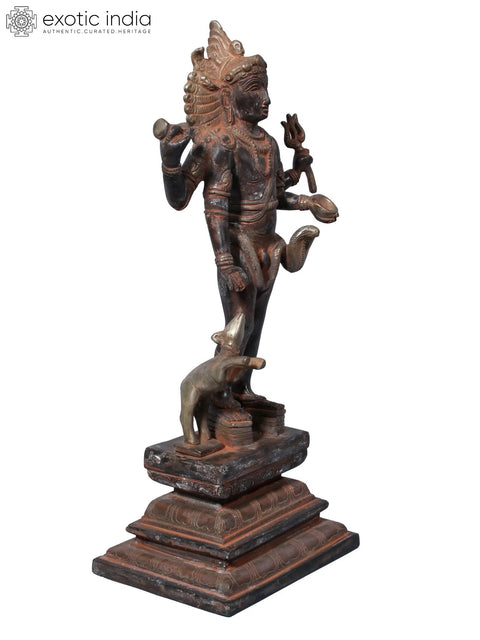 14" Bhairava Shiva in Brass