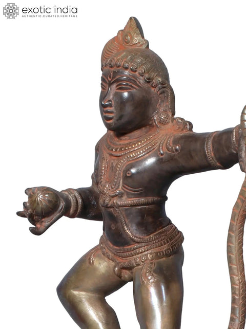 18" Kaliya Krishna in Brass