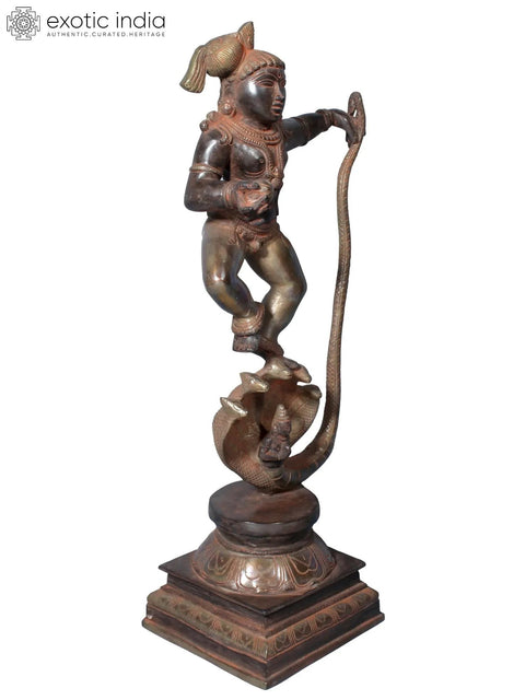 18" Kaliya Krishna in Brass