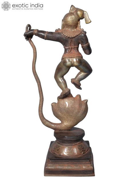 18" Kaliya Krishna in Brass