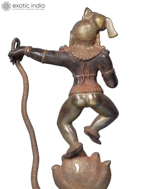 18" Kaliya Krishna in Brass