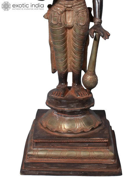 20" Brass Standing Lord Vishnu