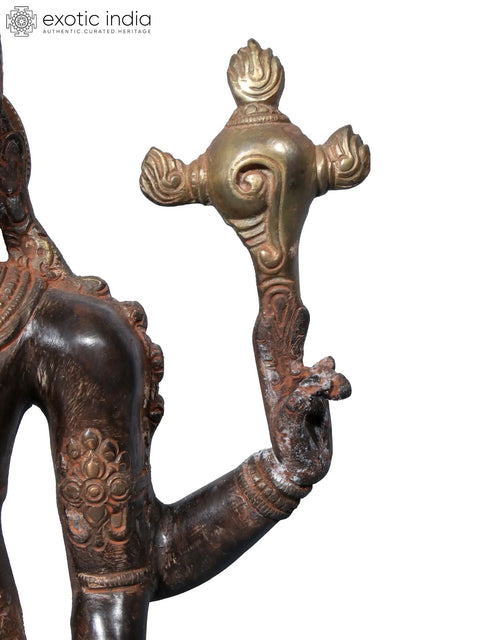 20" Brass Standing Lord Vishnu