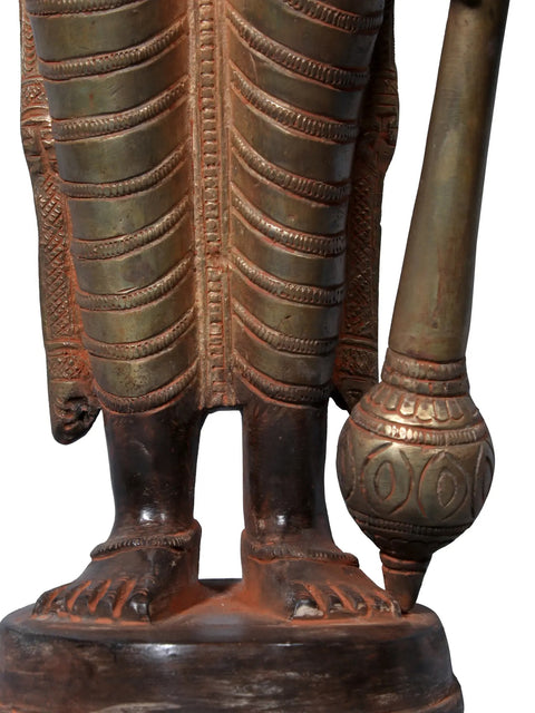 20" Brass Standing Lord Vishnu