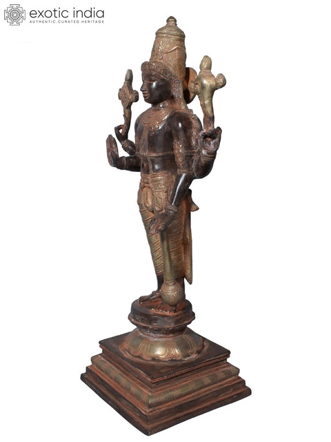 20" Brass Standing Lord Vishnu