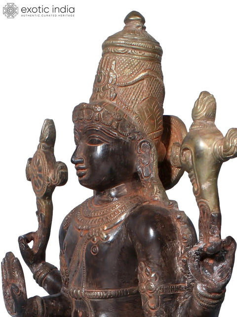 20" Brass Standing Lord Vishnu