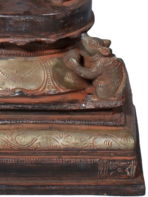 17" Brass Standing Chaturbhuja Lord Ganesha