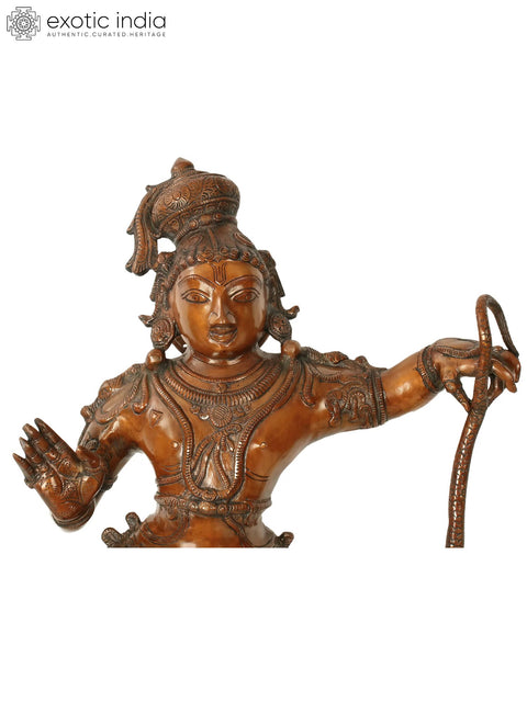 36" Large Shri Kalinga Krishna On Oval Base | Brass