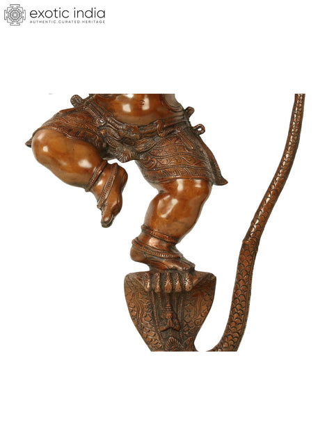 36" Large Shri Kalinga Krishna On Oval Base | Brass