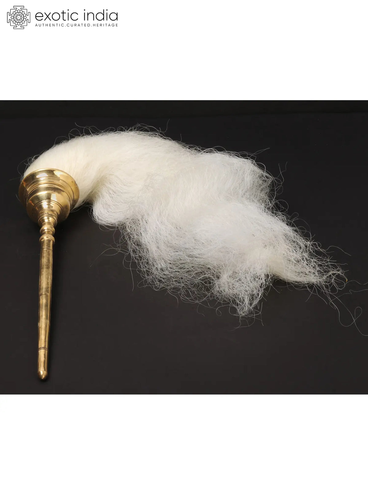 Brass Puja Whisk for Pooja Rituals