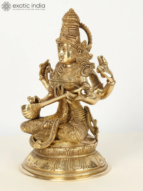 Superfine Saraswati Playing Veena | Brass