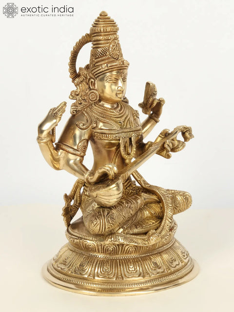 Superfine Saraswati Playing Veena | Brass