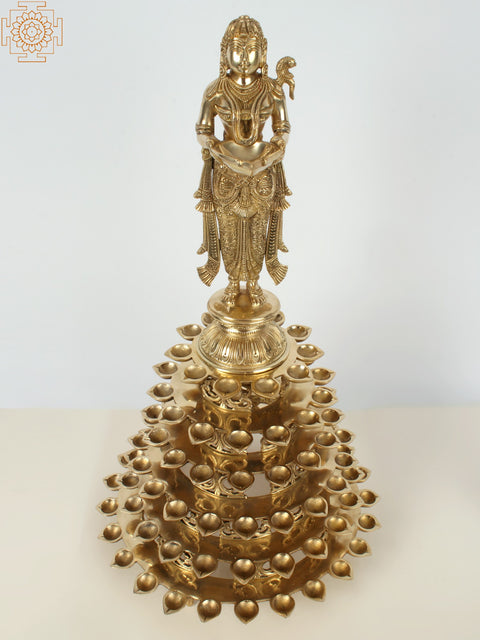 25" Superfine Deep Lakshmi 108 Wicks Lamp