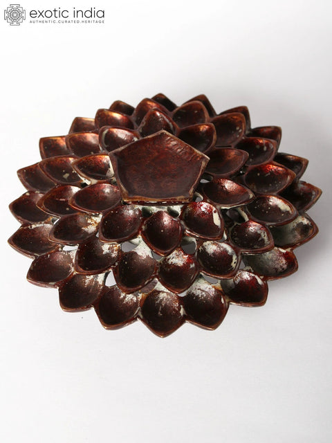 6" Brass Multi Wicks Lamp (Diya)