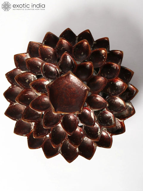 6" Brass Multi Wicks Lamp (Diya)