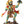 26" Brass Colorful Lord Hanuman Carrying Mountain of Sanjeevani Hurbs