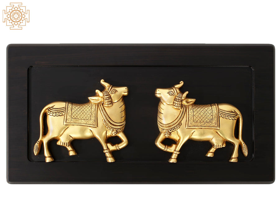 15" Brass Kamadhenu Pair Statue - Wish Fulfilling Cow