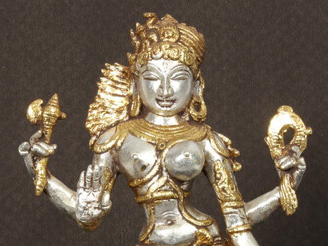 14'' Coloured Ardhanarishvara Standing | Brass Statue