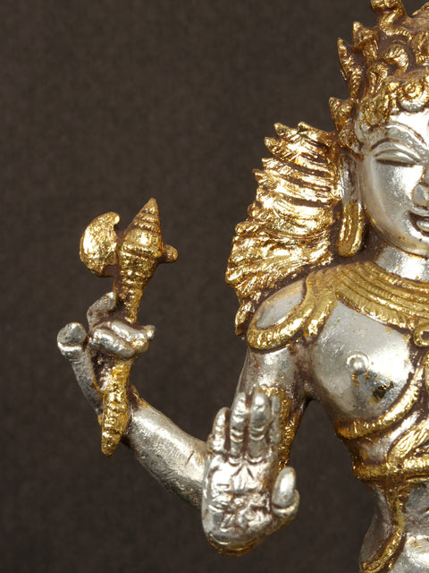 14'' Coloured Ardhanarishvara Standing | Brass Statue