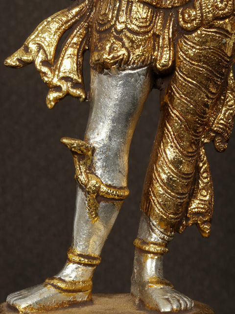 14'' Coloured Ardhanarishvara Standing | Brass Statue