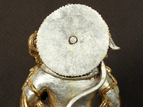 10'' Seated Blessing Hanuman On Base | Brass Statue