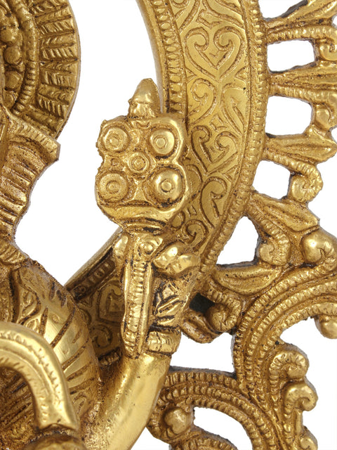 10'' Hindu God Ganesha With Arch | Brass