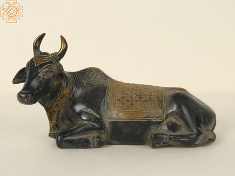 10'' Shiva Vahana Nandi Seated | Brass