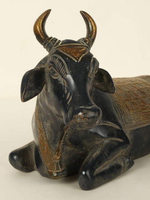 10'' Shiva Vahana Nandi Seated | Brass