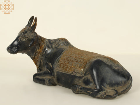 10'' Shiva Vahana Nandi Seated | Brass