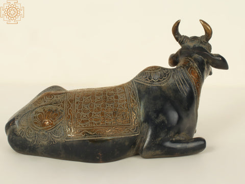 10'' Shiva Vahana Nandi Seated | Brass