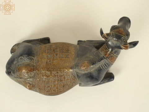 10'' Shiva Vahana Nandi Seated | Brass