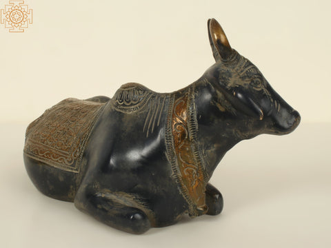 10'' Shiva Vahana Nandi Seated | Brass