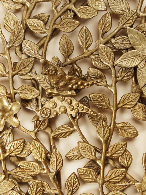44" Large Brass Tree of Life with Butterflies | Wall Hanging