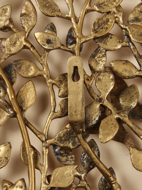 44" Large Brass Tree of Life with Butterflies | Wall Hanging
