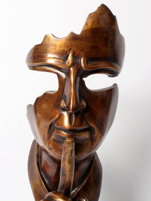 20'' Silent Man Brass Table Piece | Home Decor