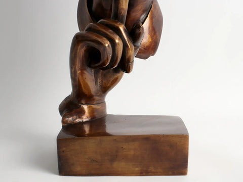 20'' Silent Man Brass Table Piece | Home Decor