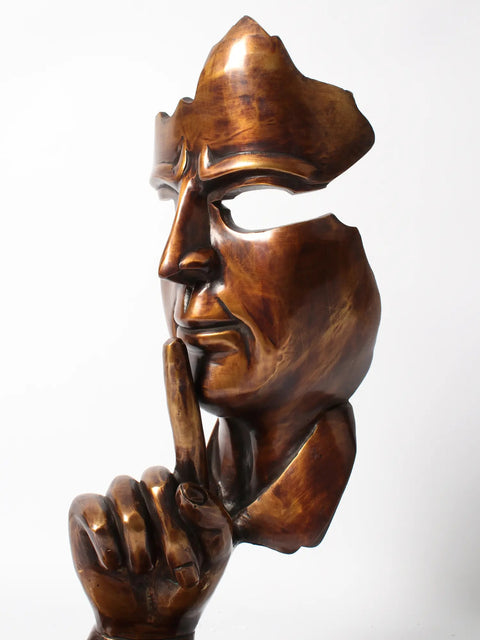 20'' Silent Man Brass Table Piece | Home Decor